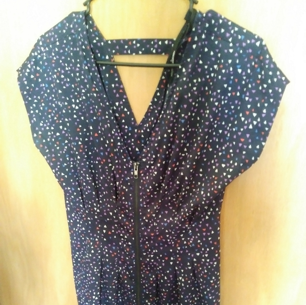 Zip up mini dress